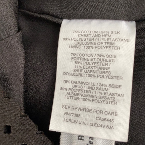 J. Crew Perforated A-Line Black Dress Size 0 - Picture 11 of 12